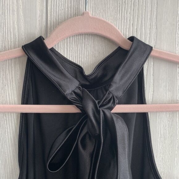 AVLN Studio Perri Black Satin Halter Top XL NWOT - Picture 5 of 6